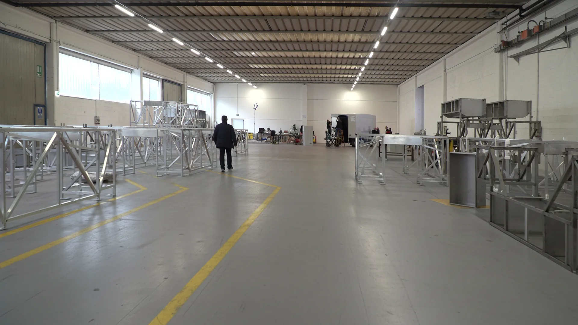 The DAET plant with machine frames under construction